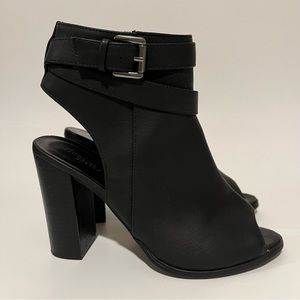 Charlotte Russe Black Peep Toe Bootie